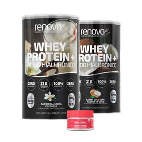 2 Whey Protein com Ácido Hialurônico 1x Creme Retinol