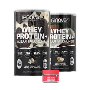 2 Whey Protein com Ácido Hialurônico 1x Creme Retinol